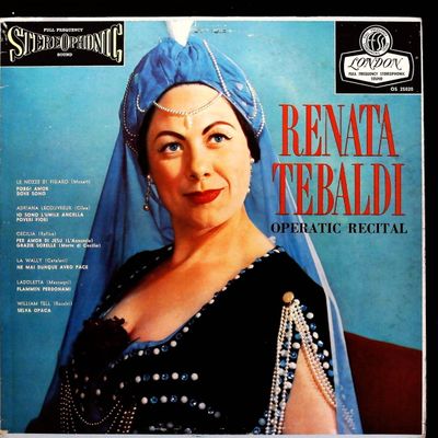 Sale Photo Thumbnail #461: Renata Tebaldi Operatic Recital London Records Stereophonic Vinyl LP OS 25020