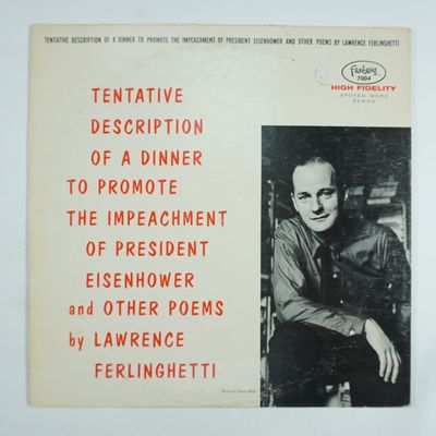 Sale Photo Thumbnail #578: Ferlinghetti - Tentative Description of a Dinner, Fantasy 7004 Red Vinyl DJ