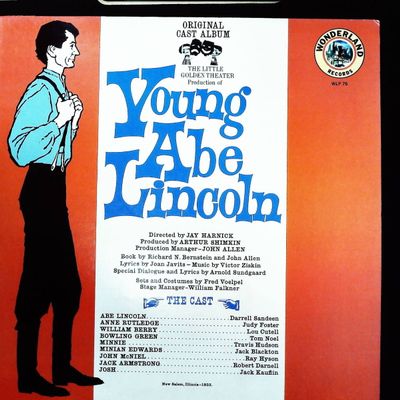 Sale Photo Thumbnail #534: Young Abe Lincoln Original Cast Album Wonderland Records WLP 76 Vinyl LP