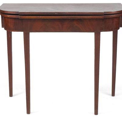 Sale Photo Thumbnail #85: Federal Inlaid Mahogany Swing Leg Games Table