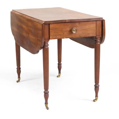 Sale Photo Thumbnail #44: Federal Mahogany Drop Leaf Table