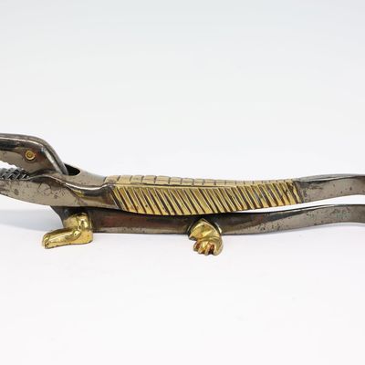 Sale Photo Thumbnail #299: Crocodile Form Brass Nutcracker