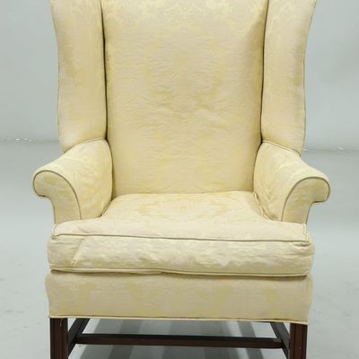 Sale Photo Thumbnail #104: Chippendale Style Wing Back Armchair