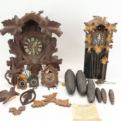 Sale Photo Thumbnail #231: Black Forest Style Wall Hanging Cookoo Clock