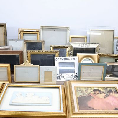 Sale Photo Thumbnail #329: Large Group of Assorted Picture Frames and Artwork
