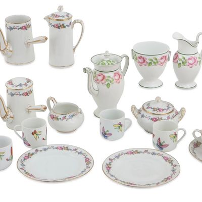 Sale Photo Thumbnail #202: Four Limoges "Old Abbey" Tea Service Articles