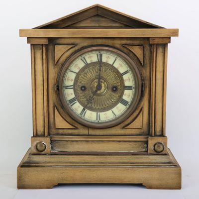 Sale Photo Thumbnail #3: Hamburg American Clock Company Mantel Clock