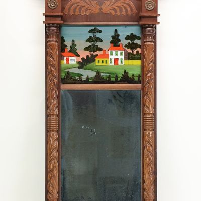 Sale Photo Thumbnail #120: Antique Mahogany Pier Mirror