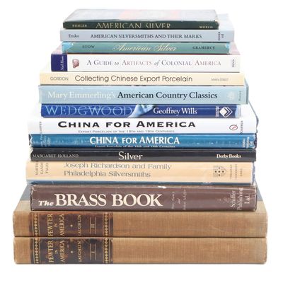 Sale Photo Thumbnail #410: Miscellaneous Group of Reference Books on Silver, Metal, Porcelain and Export