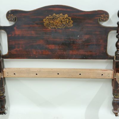 Sale Photo Thumbnail #111: Antique Hitchcock Double Size Rope Bed