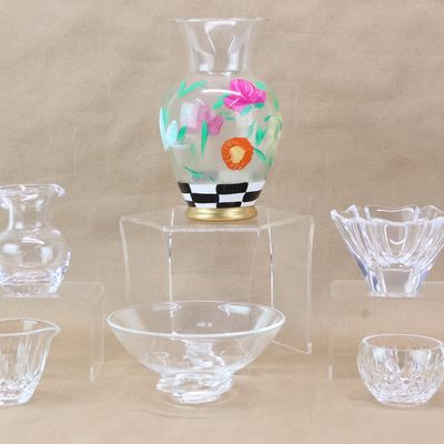 Sale Photo Thumbnail #335: MacKenzie Childs Vase, Waterford, Stuben, Orrefors and Simon Pearce Glassware