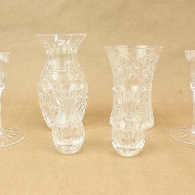 Sale Photo Thumbnail #212: Six Waterford Cut Glass Table Articles