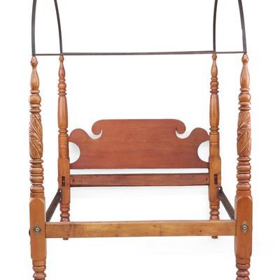 Sale Photo Thumbnail #38: Federal Carved Maple Tester Bedstead