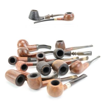 Sale Photo Thumbnail #205: Group of 15 Assorted Briar Smoking Pipes