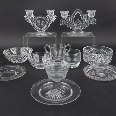 Sale Photo Thumbnail #283: Large Group of Unmarked Colorless Glass