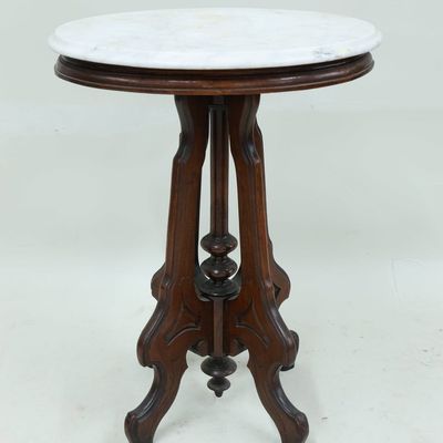 Sale Photo Thumbnail #138: Victorian Marble Top Side Table