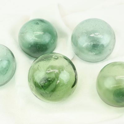 Sale Photo Thumbnail #215: Five Green Glass Orbs