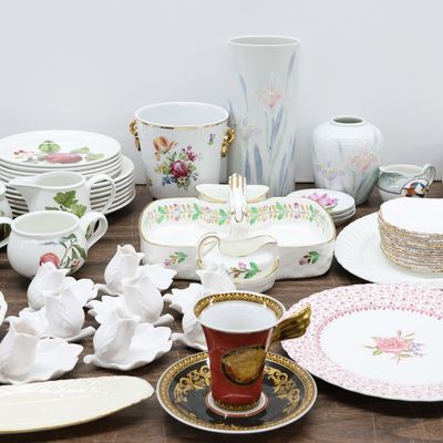 Sale Photo Thumbnail #328: Large Group of Assorted Porcelain Table Articles