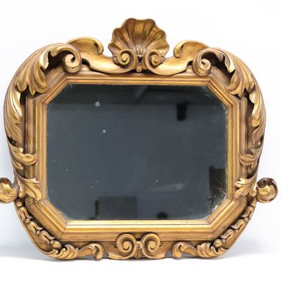 Sale Photo Thumbnail #272: Vintage Baroque Style Gilded Wall Mirror.