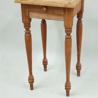 Sale Photo Thumbnail #146: Antique Country Pine One Drawer Stand