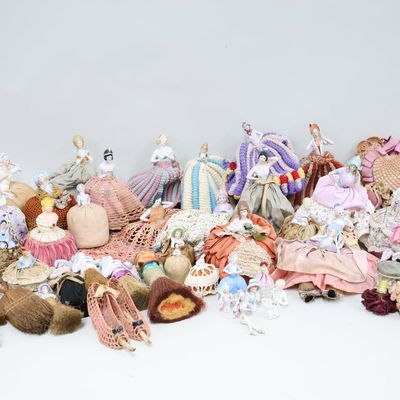 Sale Photo Thumbnail #364: Large Group of Assorted Handmade Half Porcelain Doll Articles