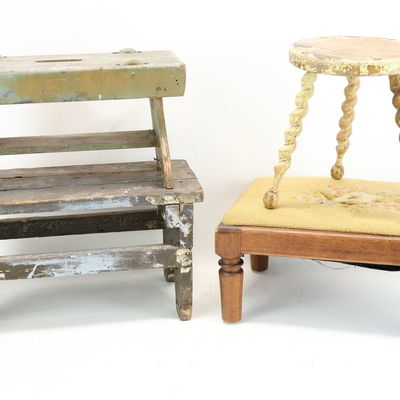 Sale Photo Thumbnail #257: Four Vintage Foot Stools