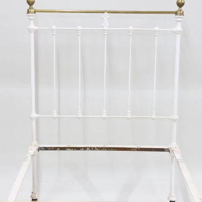 Sale Photo Thumbnail #77: Antique Brass and Iron Twin Size Bed