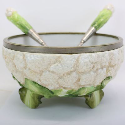 Sale Photo Thumbnail #305: Musterschutz Majolica Cauliflower Salad Set