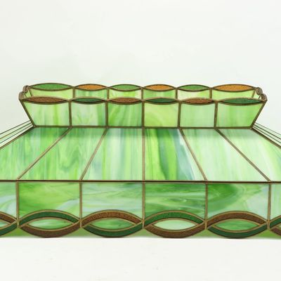 Sale Photo Thumbnail #322: Vintage Stained Glass Billiards Hanging Lamp