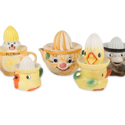 Sale Photo Thumbnail #192: Seven Porcelain Figural Juicers