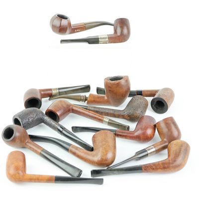 Sale Photo Thumbnail #204: Group of 14 Assorted Briar Smoking Pipes