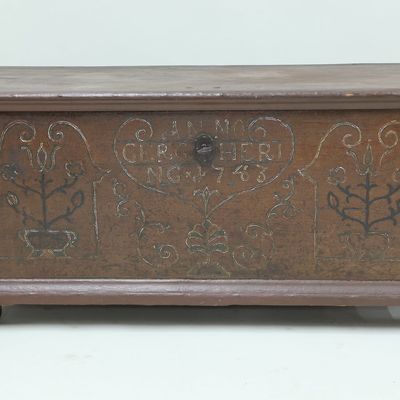Sale Photo Thumbnail #116: Antique Lebanon County, Pennsylvania Dutch Dowry Chest