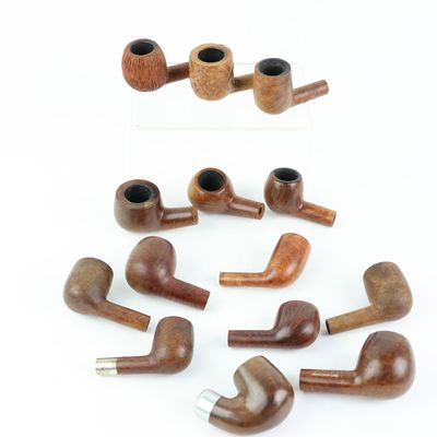 Sale Photo Thumbnail #206: Group of 14 Assorted Briar Smoking Pipes