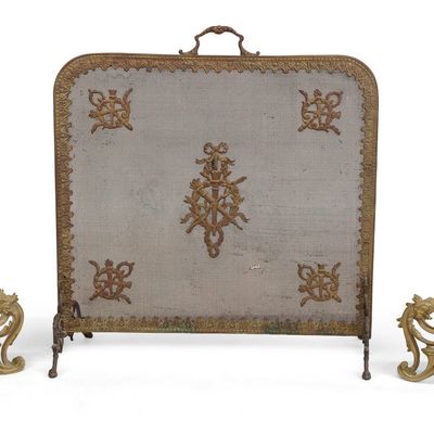 Sale Photo Thumbnail #33: Pair of Louis XV Style Ormolu Chenet