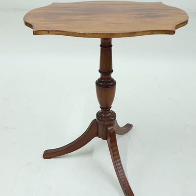 Sale Photo Thumbnail #144: Antique Federal Mahogany Tilt Top Candlestand