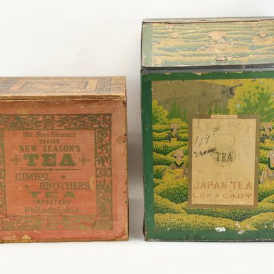Sale Photo Thumbnail #366: Antique Japan Lee & Cady Tea Transport 90 lb.Box