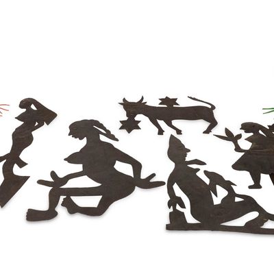 Sale Photo Thumbnail #183: Gabriel Bien-Aime, 1951-, Five Figural, Cut Steel and Iron Sculptures