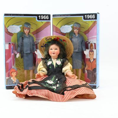 Sale Photo Thumbnail #359: Two 1966 Barbie My Favorite Career PanAm Airways Stewardess Dolls