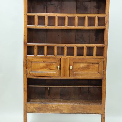 Sale Photo Thumbnail #74: French Provincial Fruitwood Vasselier (Plate Hutch)
