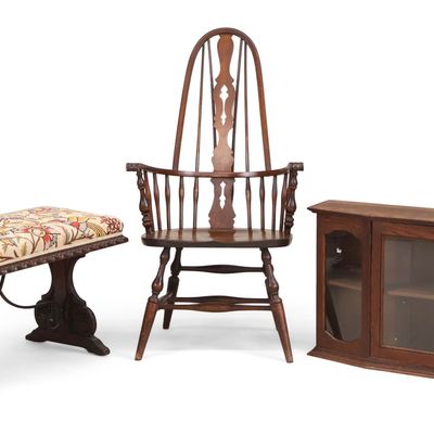 Sale Photo Thumbnail #90: Walnut Highback Windsor Armchair