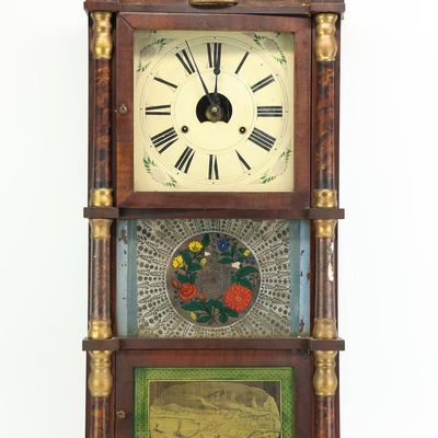 Sale Photo Thumbnail #22: Antique Birge Peck & Co., Bristol, CT Shelf Clock