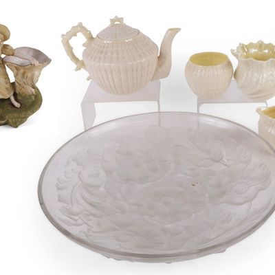 Sale Photo Thumbnail #196: Belleek Porcelain "Limpet" Pattern Tea Set