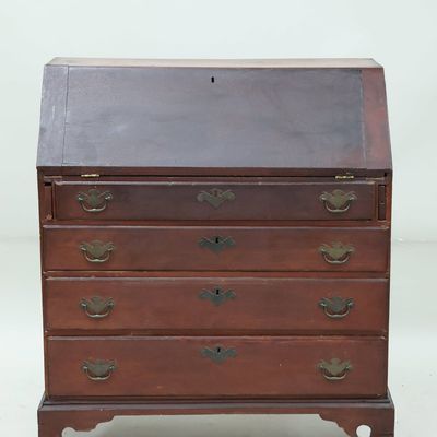 Sale Photo Thumbnail #121: Antique American Slant Front Writing Desk