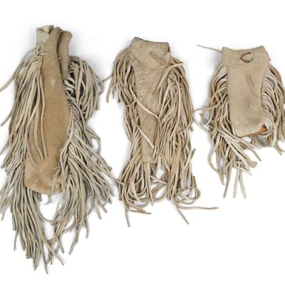 Sale Photo Thumbnail #384: Three Fringed Leather Bags