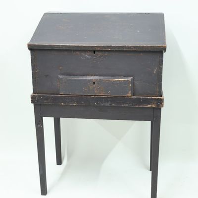 Sale Photo Thumbnail #118: Antique Two Part Freedom, New Hampshire Primitive Writing Desk