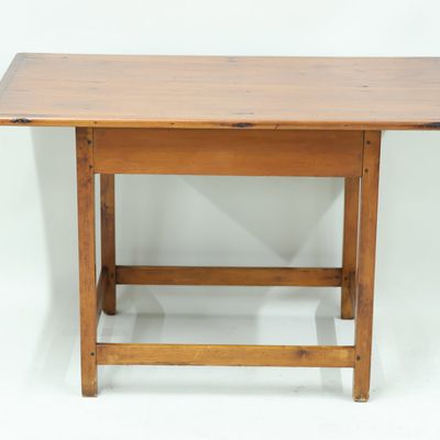 Sale Photo Thumbnail #75: Antique American Stained Pine Tavern Table