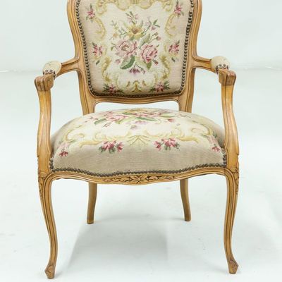 Sale Photo Thumbnail #141: Louis XV Style Needlepoint Bergere