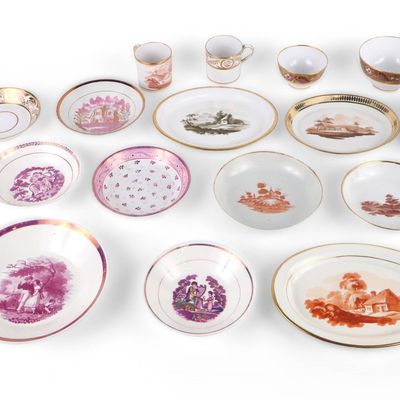 Sale Photo Thumbnail #193: Group of Assorted Porcelain Table Articles
