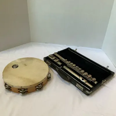 Vintage Flute And Tambourine Lot 