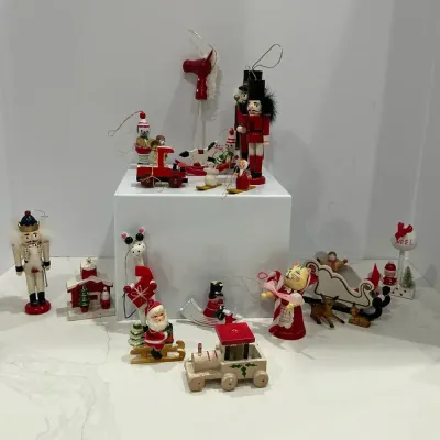 Assortment Of Seasonal Wood Ornaments